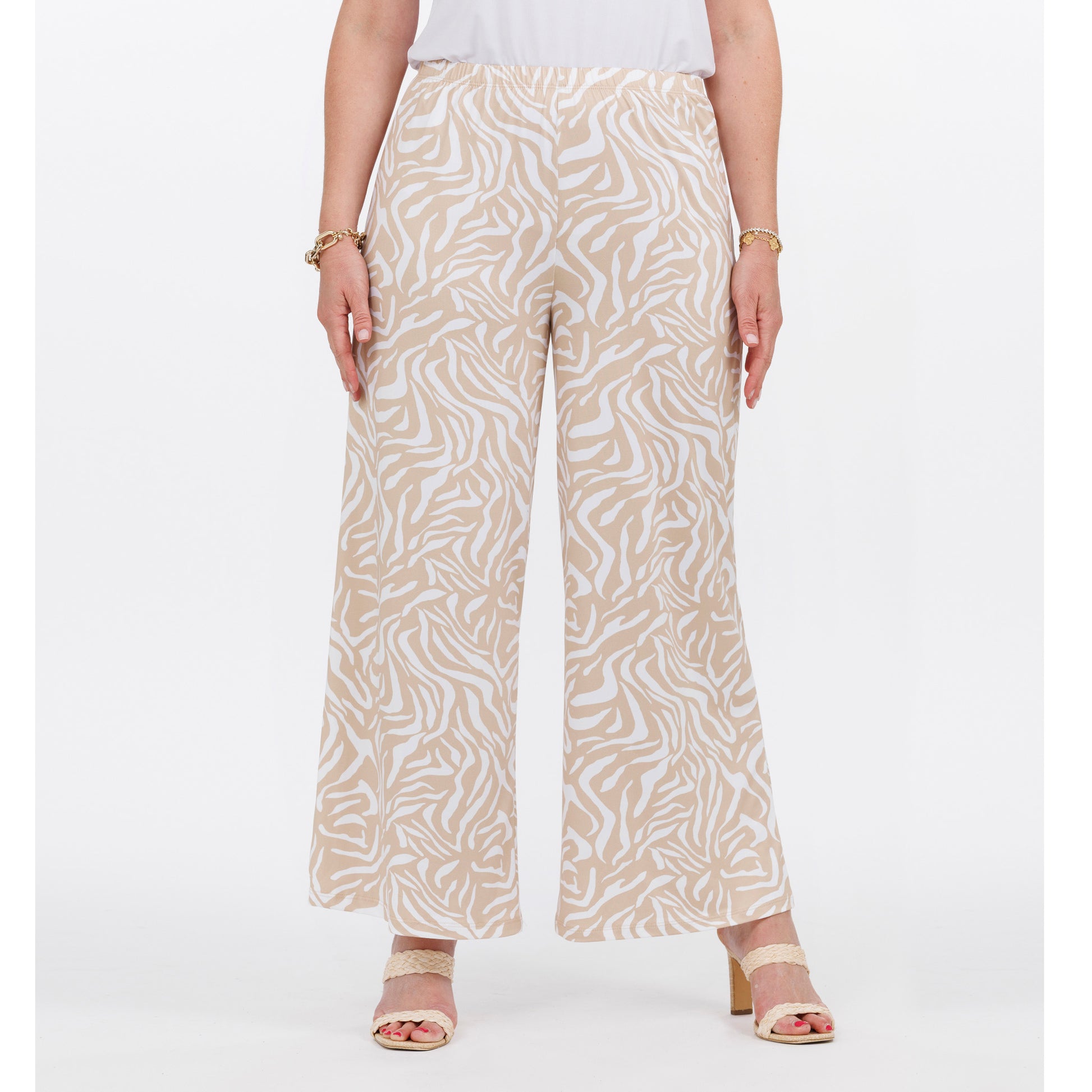 Slinky® Brand Jersey Knit Printed Palazzo Pant