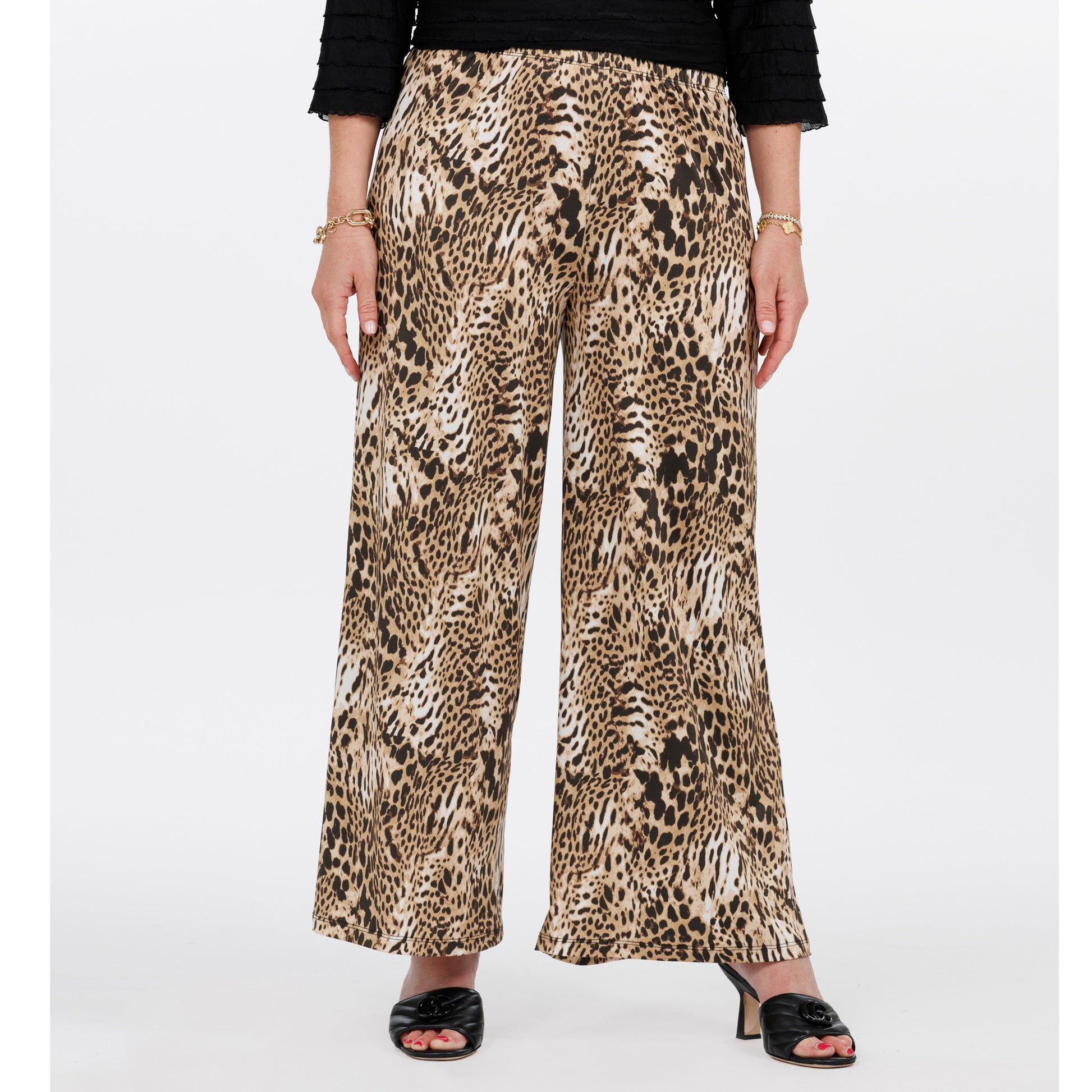 Slinky® Brand Jersey Knit Printed Palazzo Pant