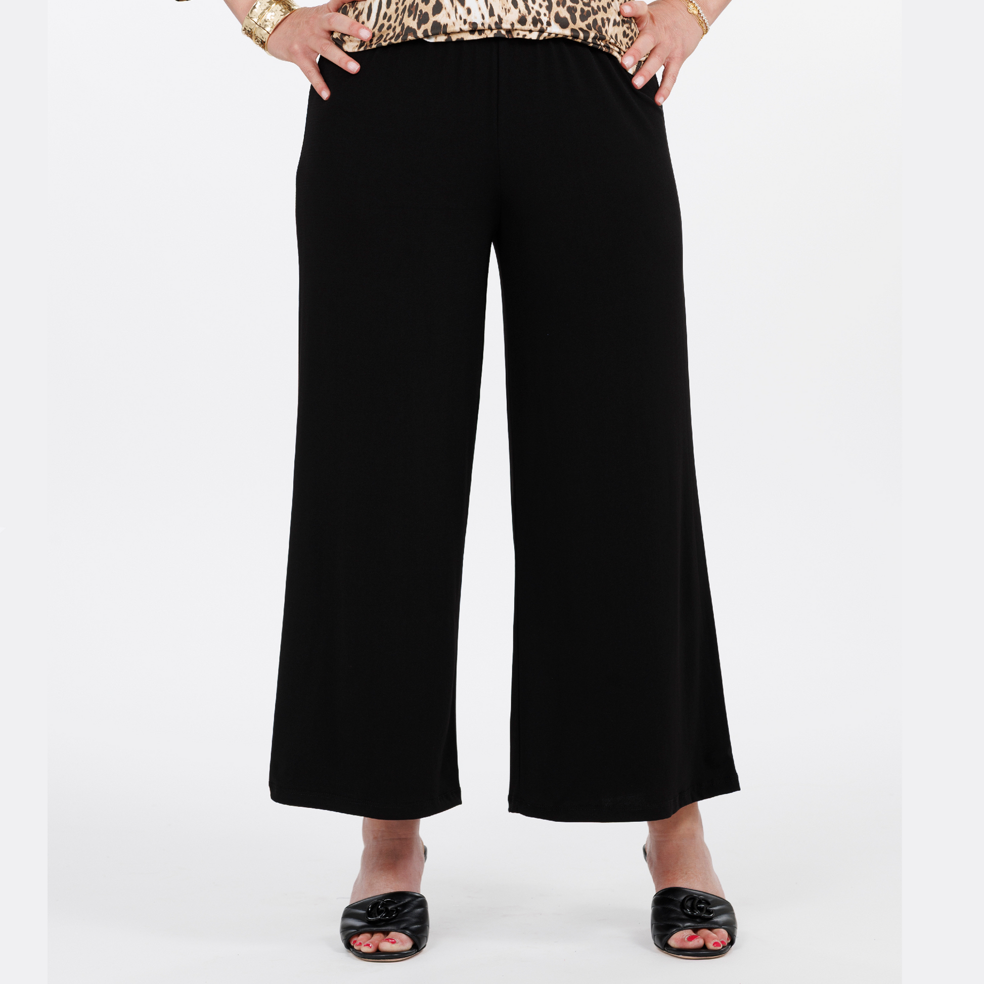 Slinky® Brand Jersey Knit Solid Palazzo Pant