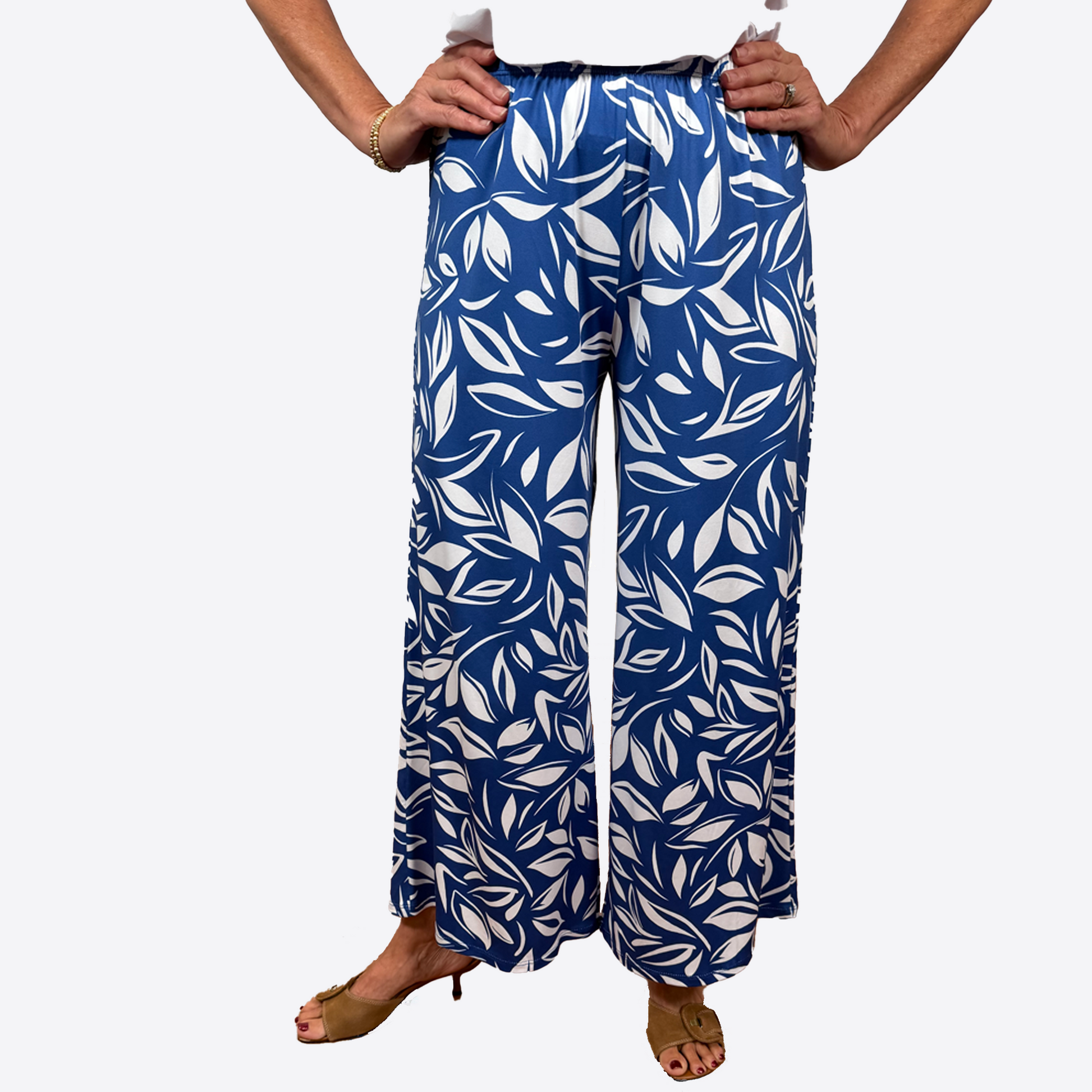 Slinky® Brand Jersey Knit Printed Palazzo Pant