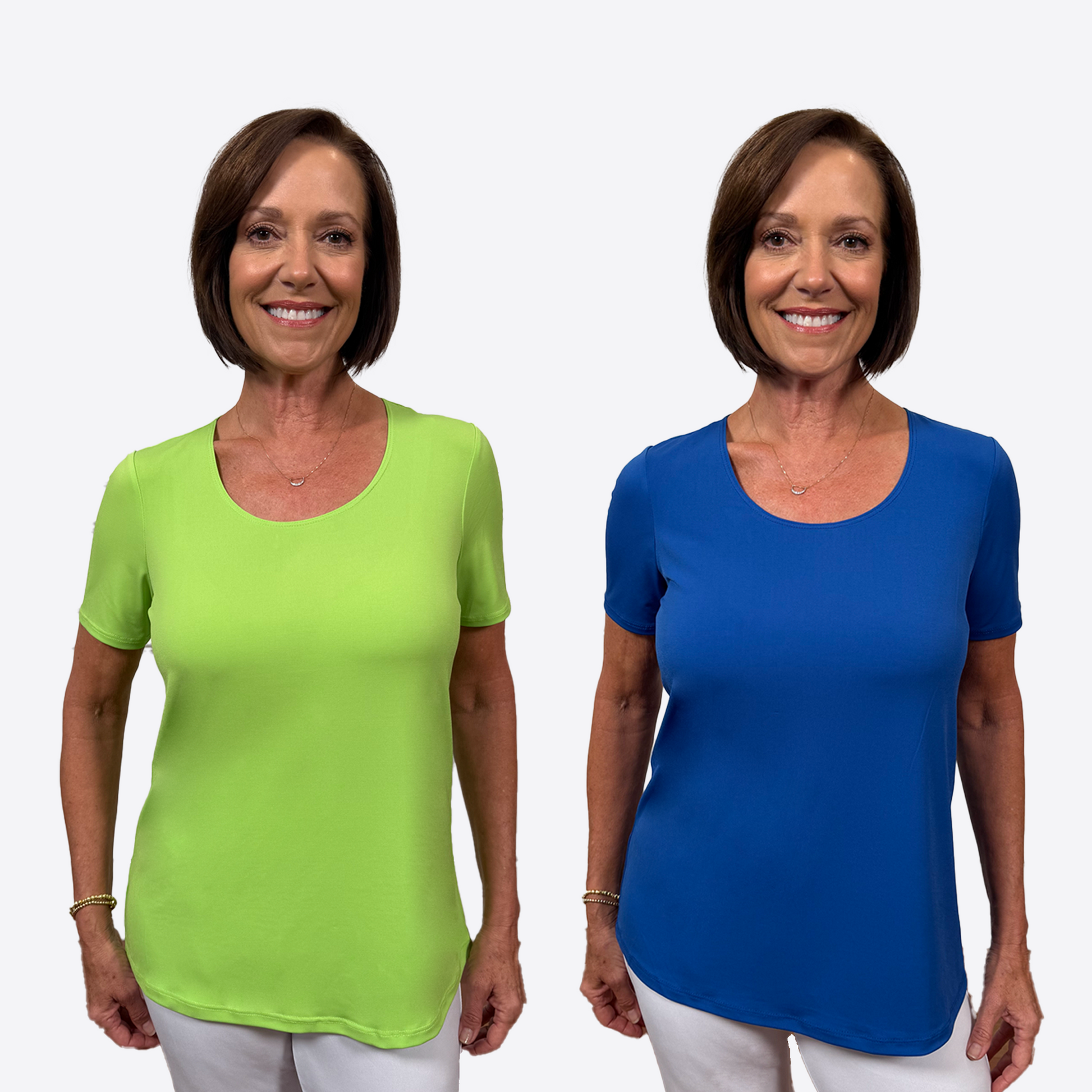 Slinky® Brand Jersey Knit 2-Pack Short Sleeve Tee Shirts