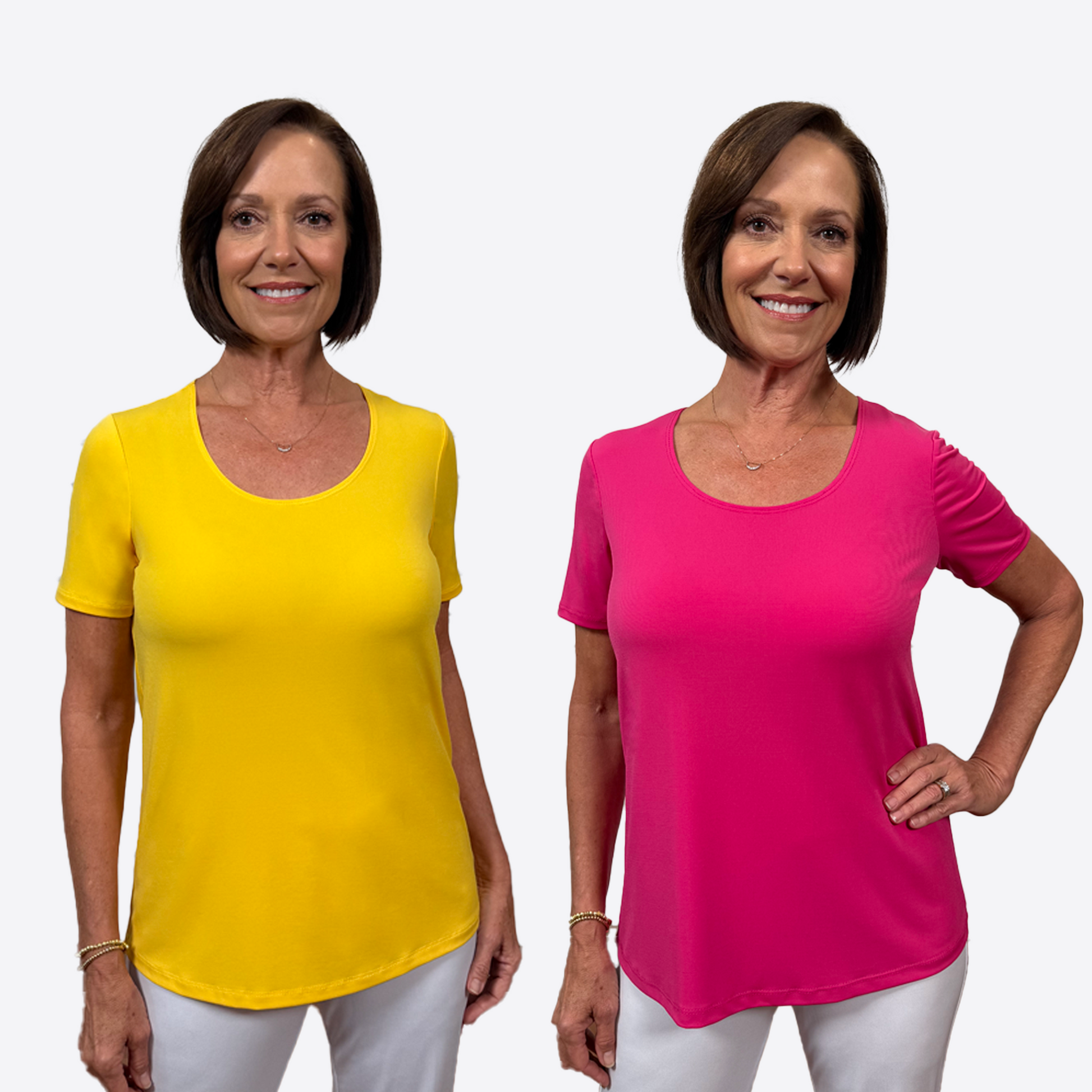Slinky® Brand Jersey Knit 2-Pack Short Sleeve Tee Shirts