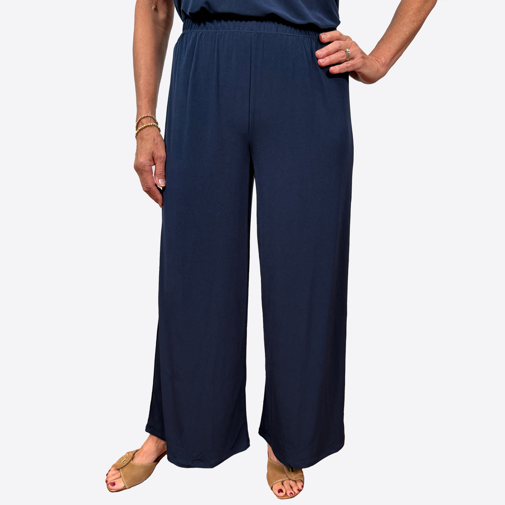 Slinky® Brand Jersey Knit Solid Palazzo Pant