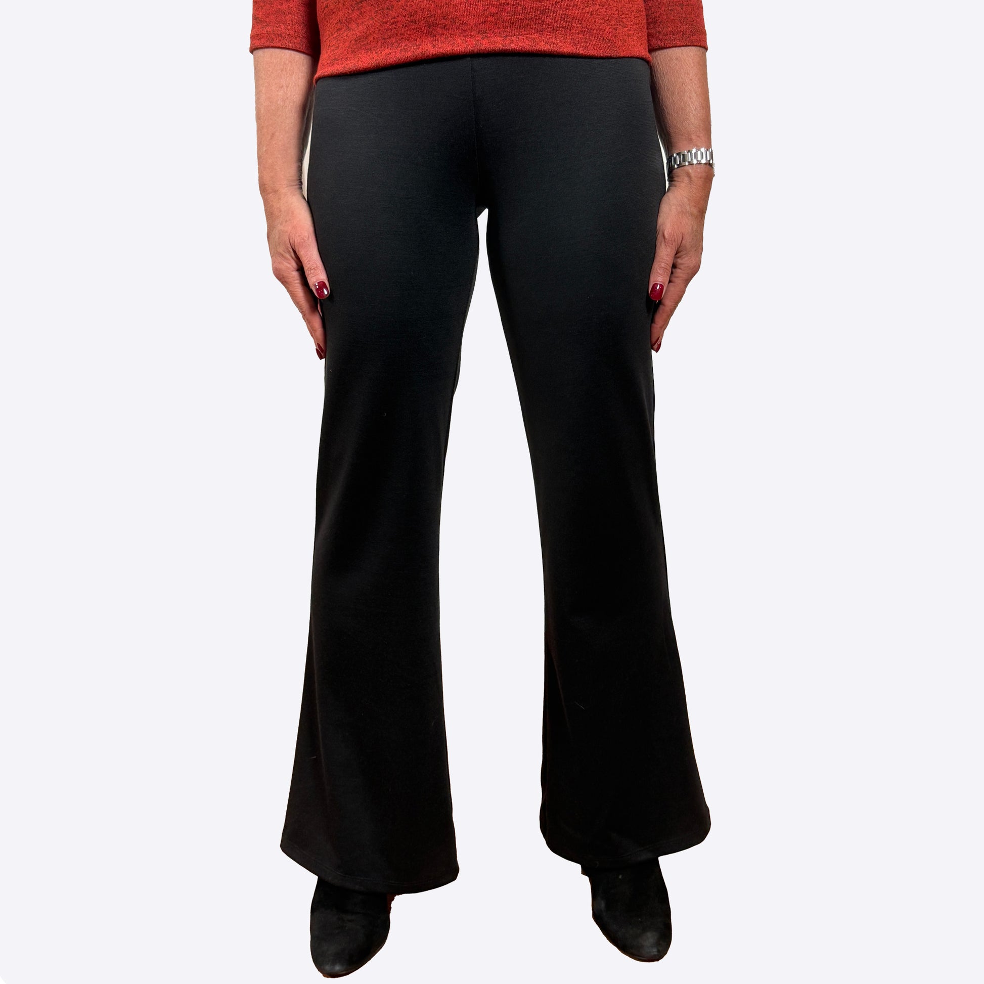 Slinky® Brand Ponte Flare Pant With Elastic Waist