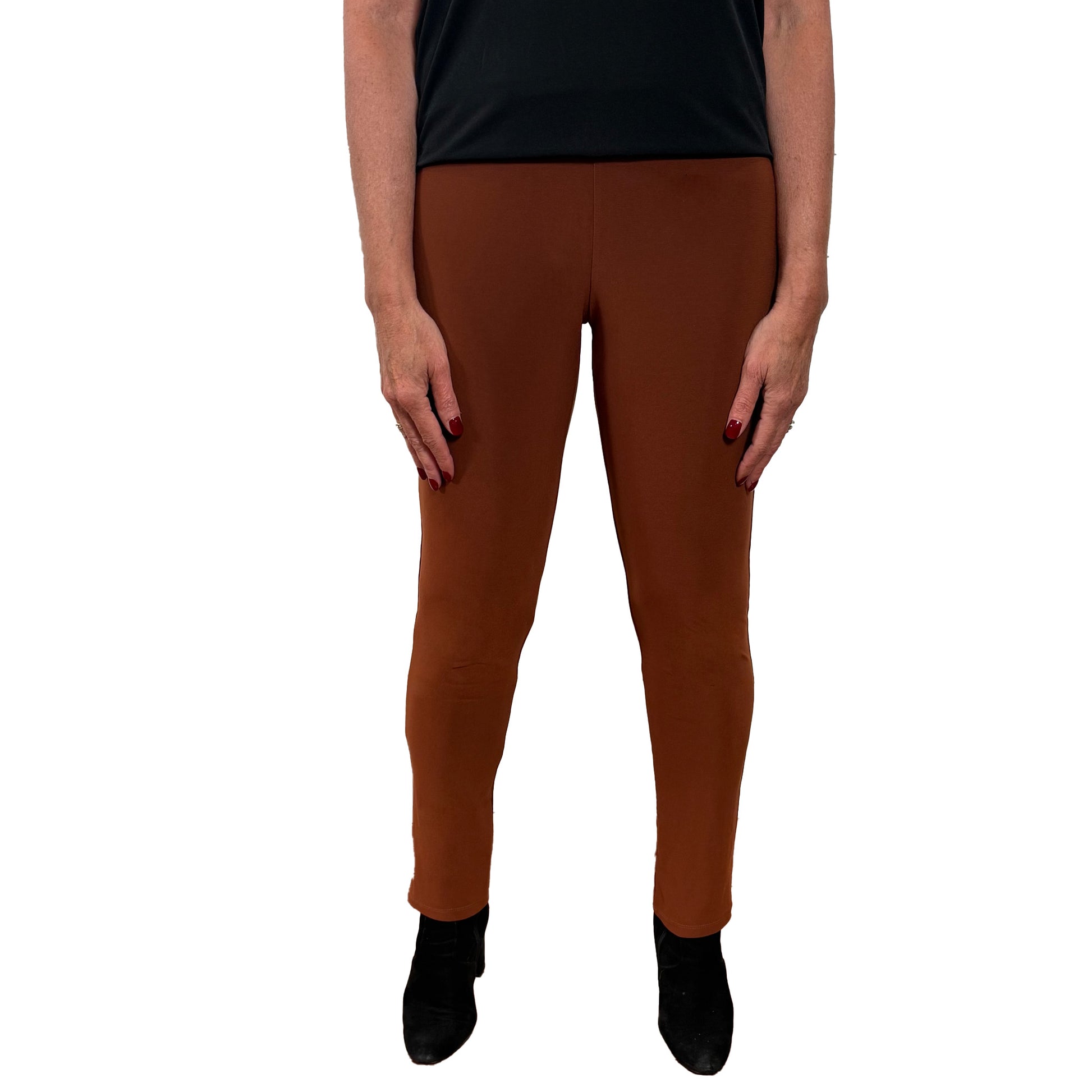 Slinky® Brand Jersey Knit Skinny Pant With Elastic Waist