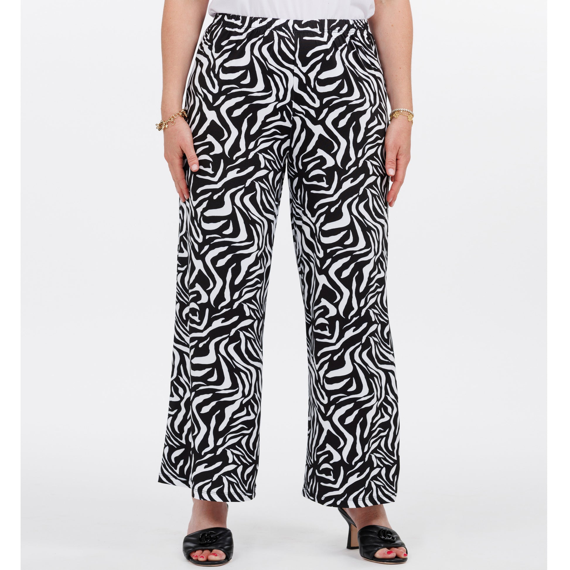 Slinky® Brand Jersey Knit Printed Palazzo Pant