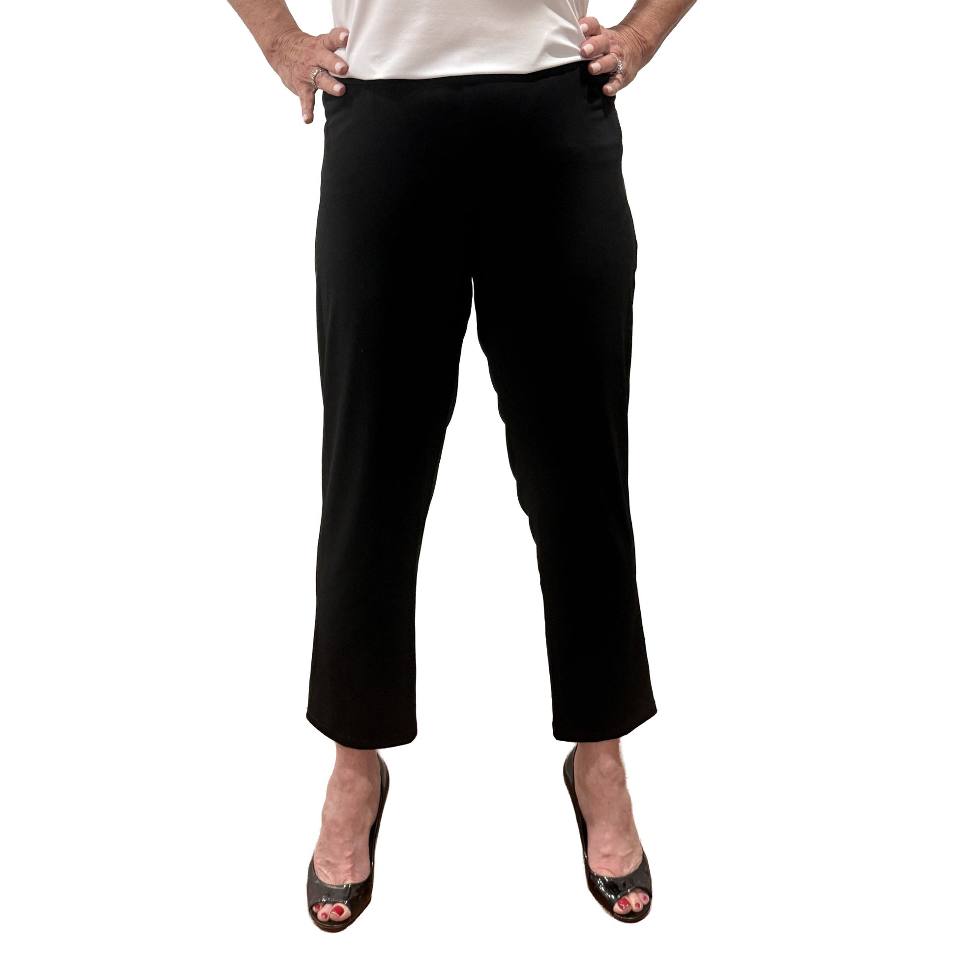 Slinky Brand Jersey Knit Cropped Pant with 23" Inseam