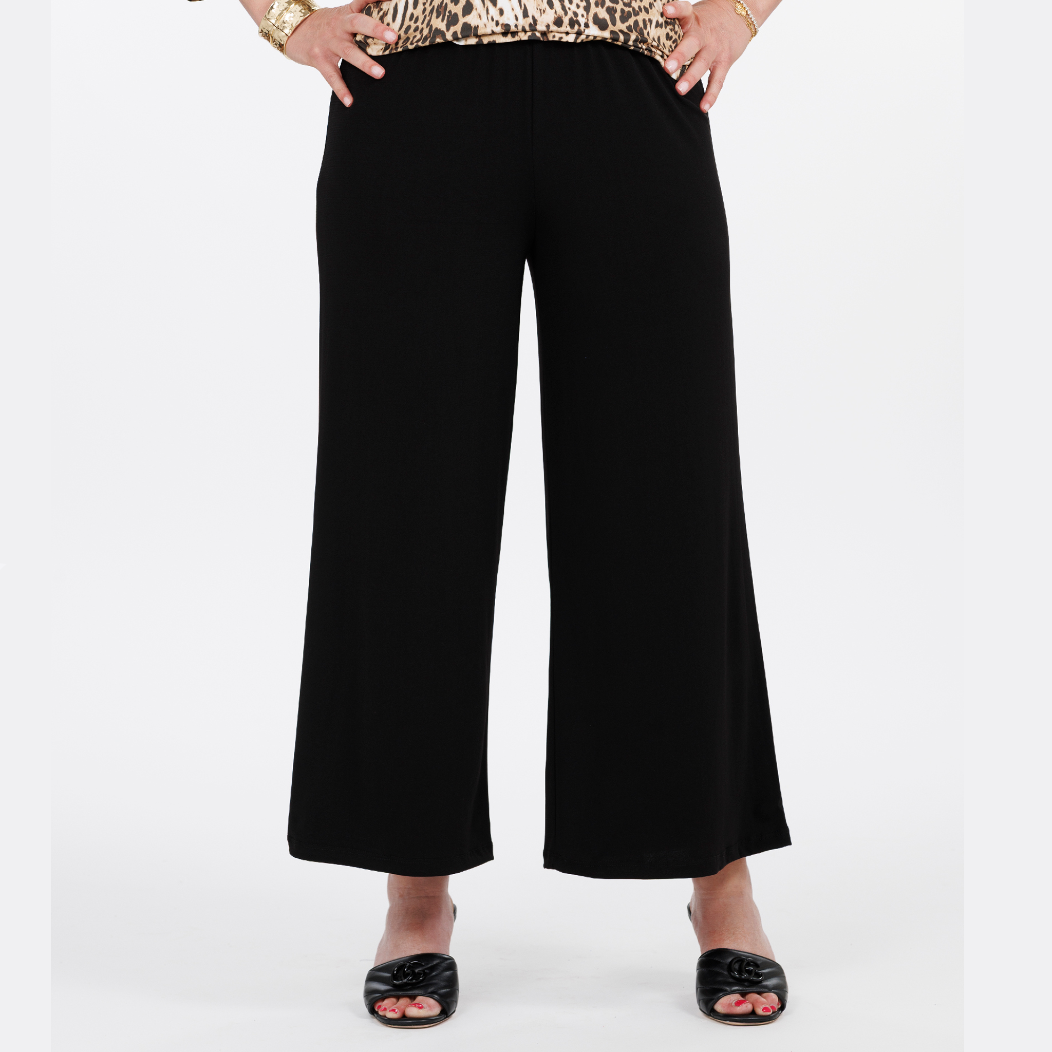 Slinky® Brand Jersey Knit Solid Palazzo Pant