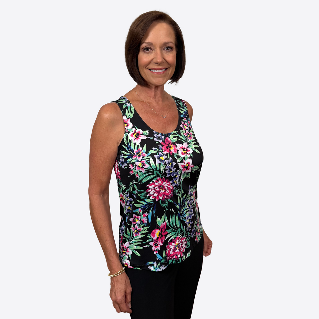 Slinky® Brand Jersey Knit Sleeveless Printed Tank